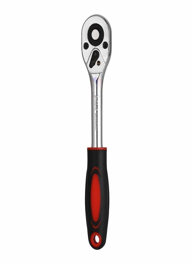 Mass Pro Professional 1/2" Drive Shaft Ratchet Handle Wrench for Hex & Bihex Sockets Single Sided Socket Wrench (Pack of 1) - Image 1